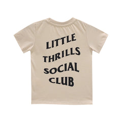SOCIAL CLUB BOYS SMALL PRINT TEE BEIGE